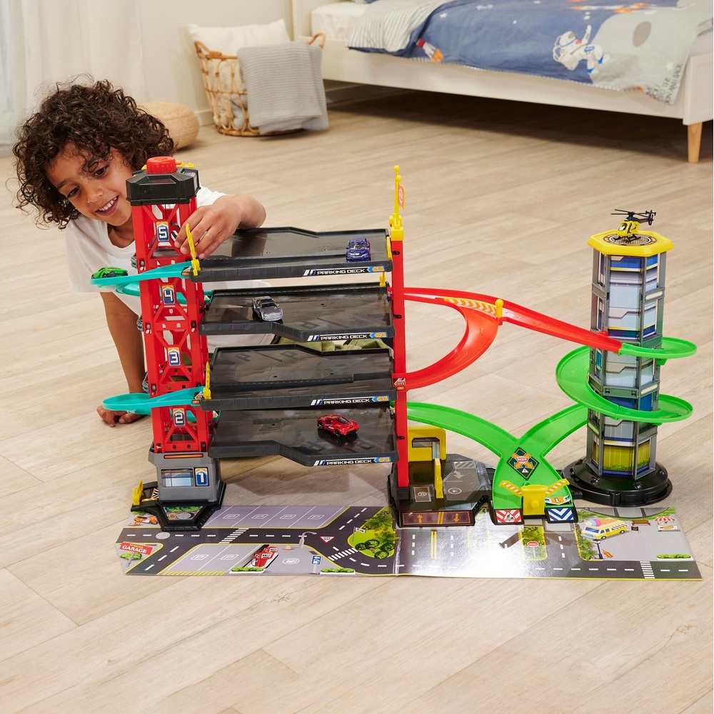 Spielset mit 4-stöckigem Parkhaus
