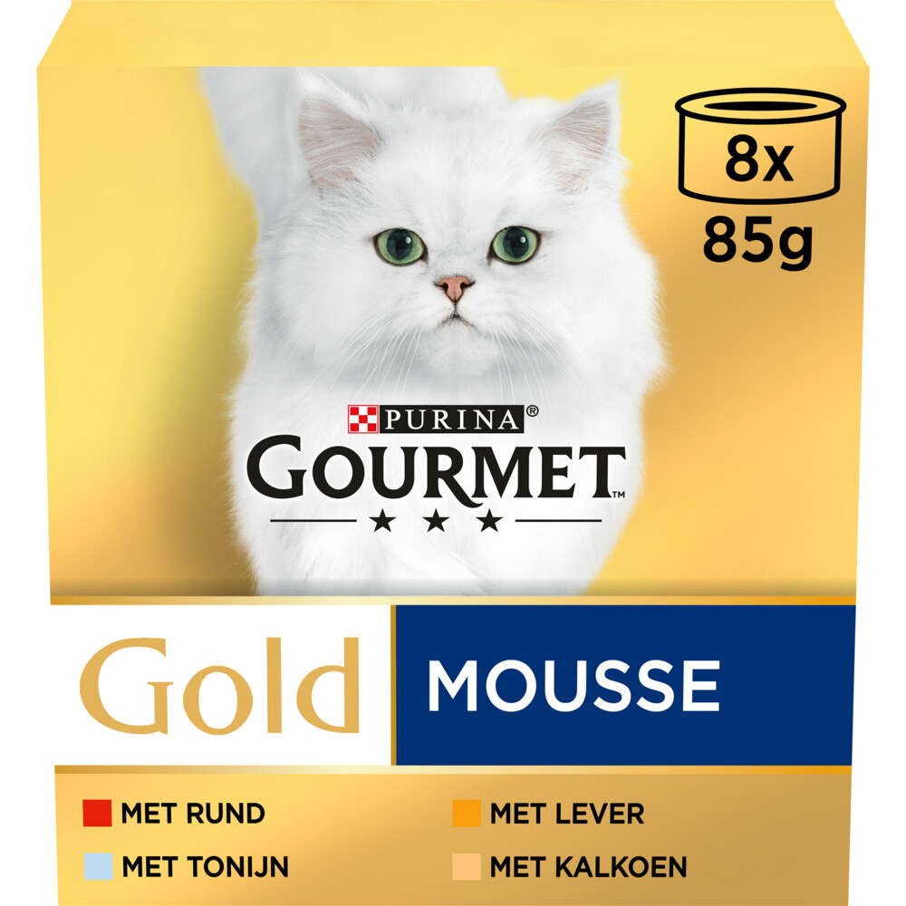 Gourmet Gold Fijne Mousse Rood8 x 85 gr