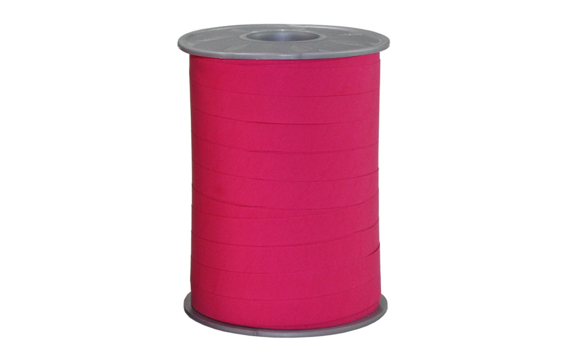 Geschenkband Opak Matt 1 cm x 200 m, MagentaKräuselband für Geschenke