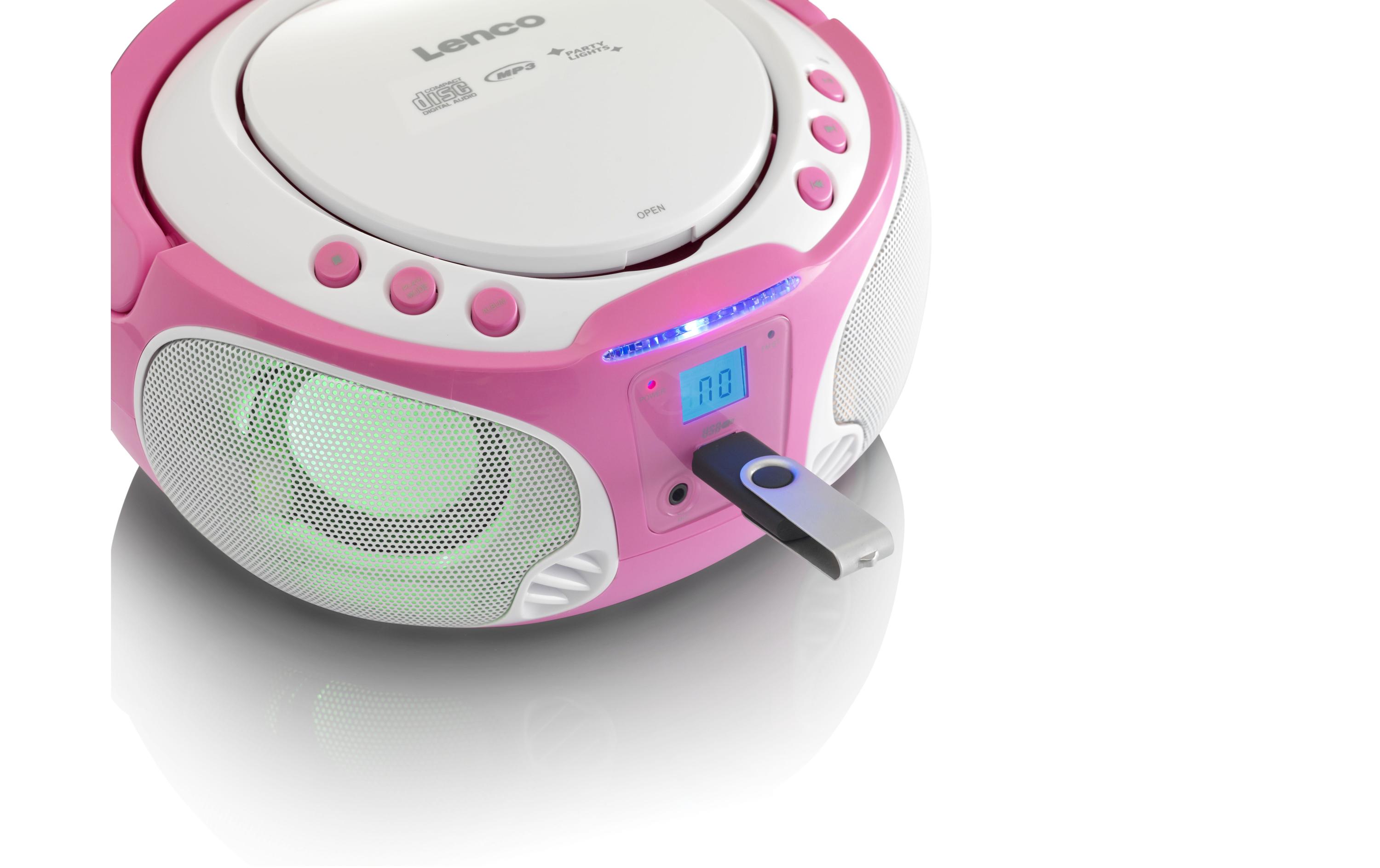 Radio/CD-Player SCD-650 PinkRadio/CD-Player mit Karaoke-Mikrofon