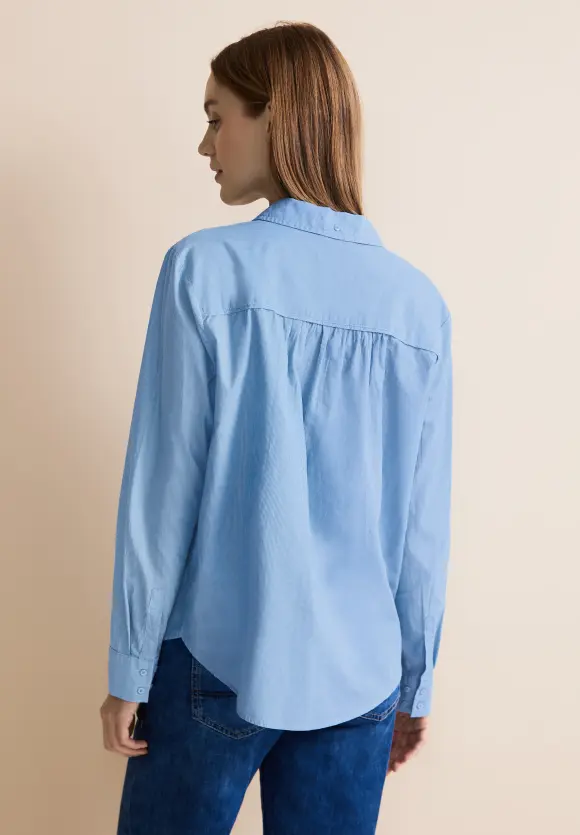 Streifen Hemdbluse - frozen sea blue