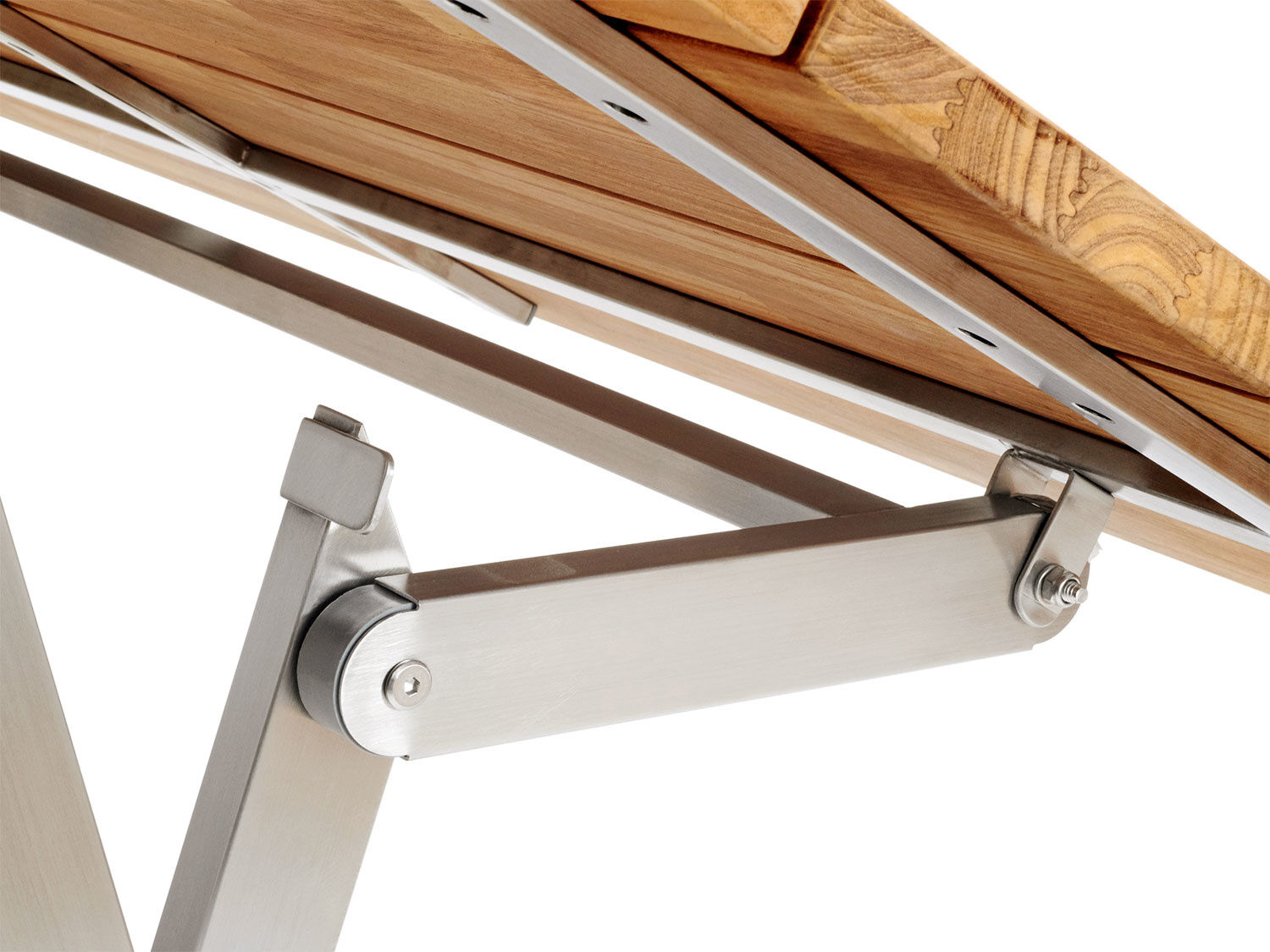 Balkon-Klapptisch Teak rechteckig