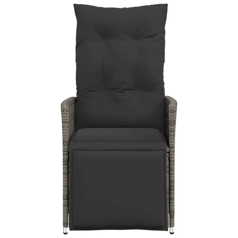 vidaXL - Tuinstoel - Grijs - Poly rattan