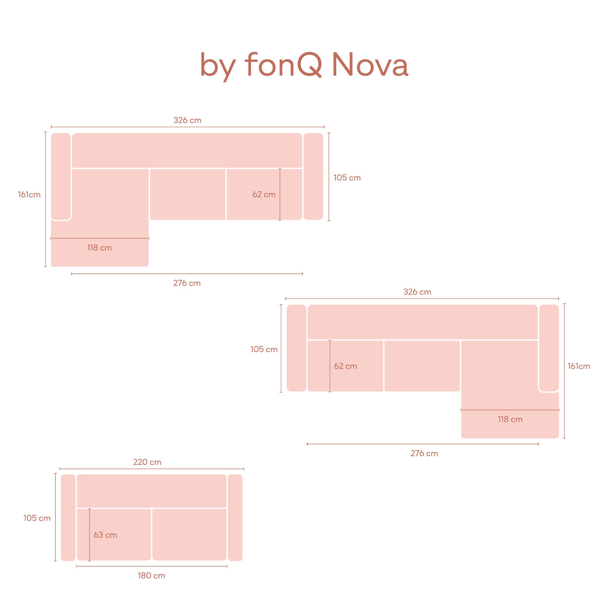 by fonQ Nova Hoekbank met Chaise Longue Rechts - Naturel Melange