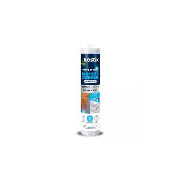 Bostik Silicone Acético Sanitário Banhos e Cozinhas Transparente 280ml