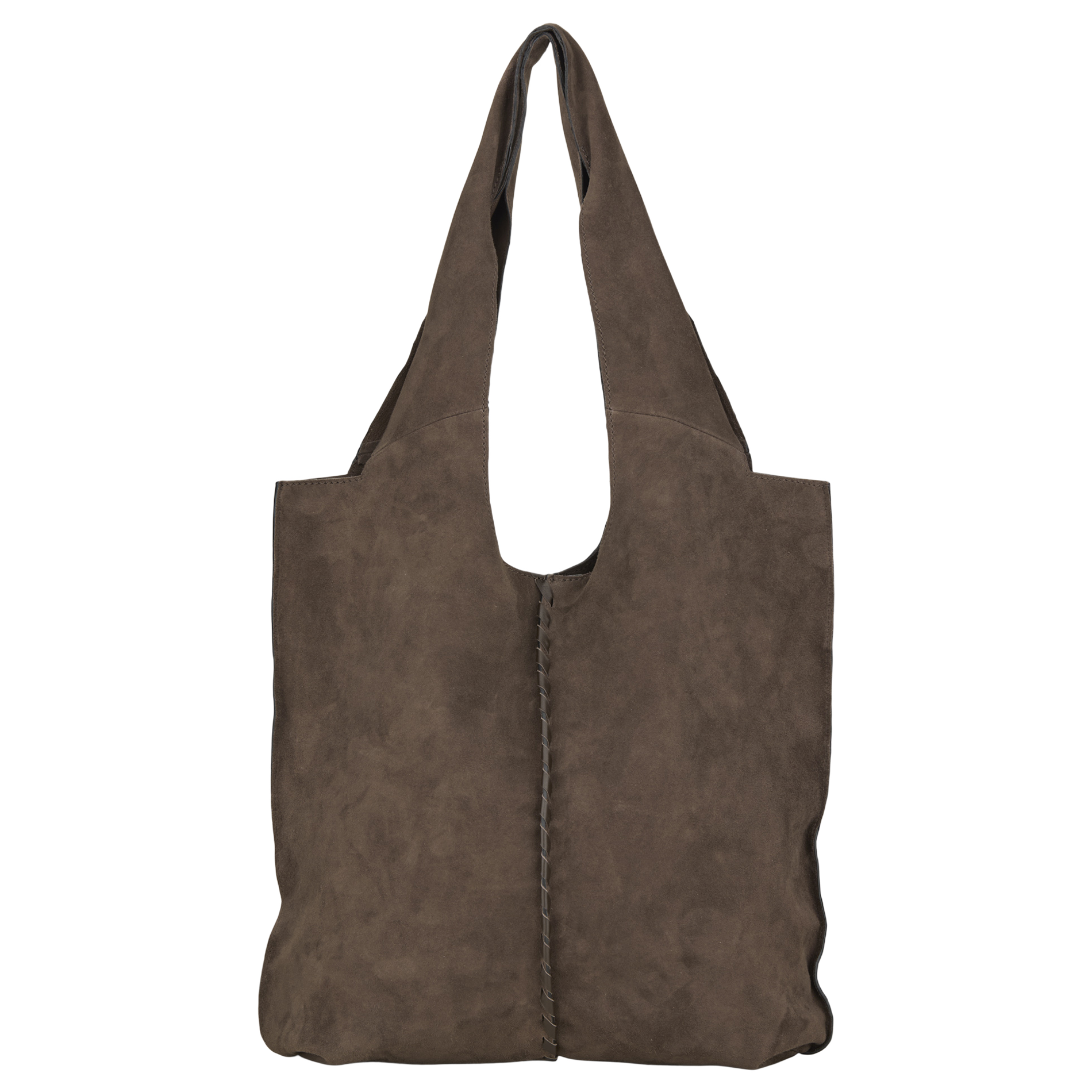 DANITA - Sac porté épaule en cuir velours | Marron