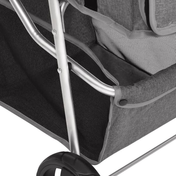 vidaXL Hundevogn sammenleggbar grå 80x46x98 cm oxford-stoff