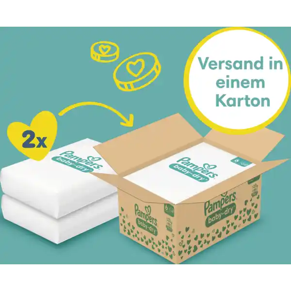 Baby Dry Windeln Gr.6 (13-18kg) Monatsbox