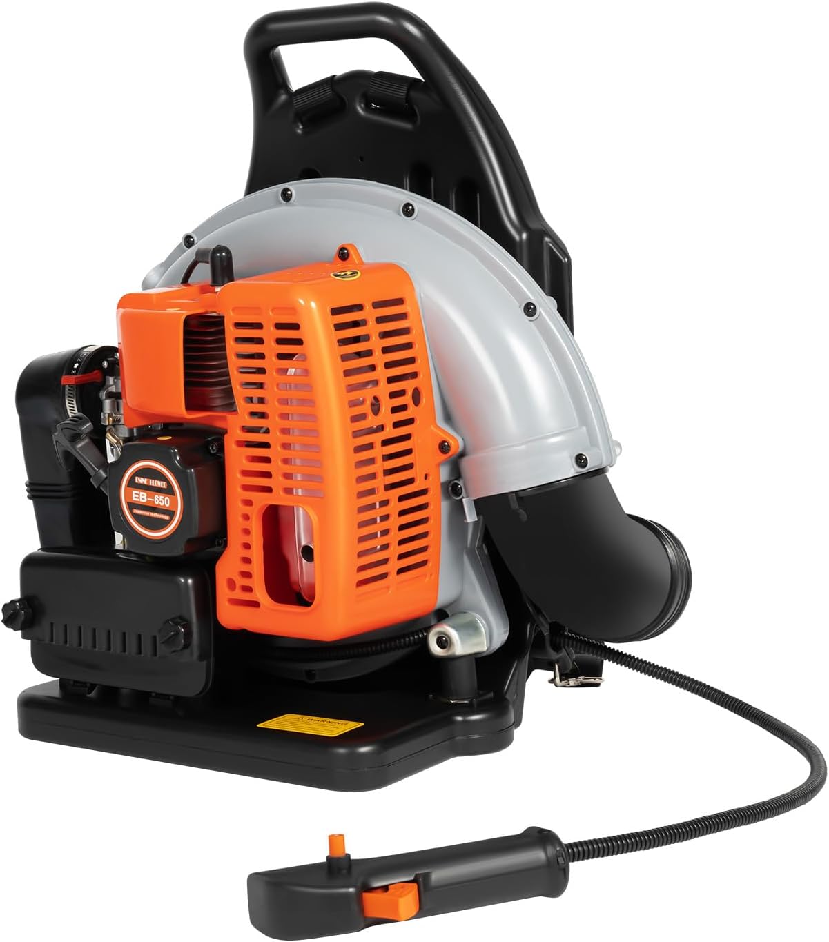63CC Benzin Laubsauger 2-Takt Motor mit 1.8L Kraftstofftank, 2.7kW 6800r/min Laubbläser Rückenlaubbläser Gartenbläser mit Verstellbarer Schultergurt, 0.3m³/s Air Volume