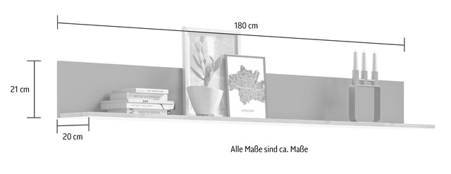 INOSIGN Wandboard »Riga« Breite 180 cm