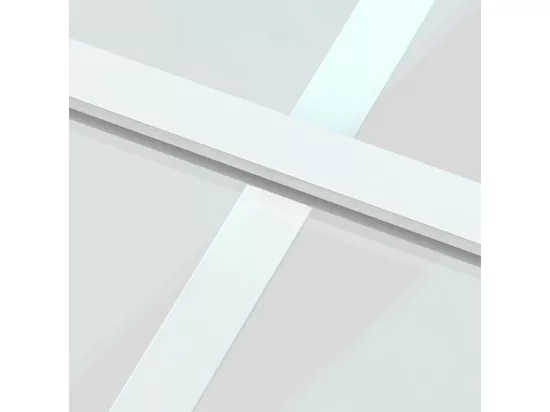 Porte coulissante blanc 90x205 cm verre trempé aluminium