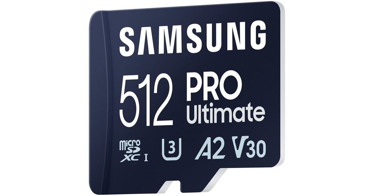 SAMSUNGPRO Ultimate 512 GB microSDXC geheugenkaart  (Blauw, UHS-I U3, Class 3, V30, Incl. SD-Adapter)