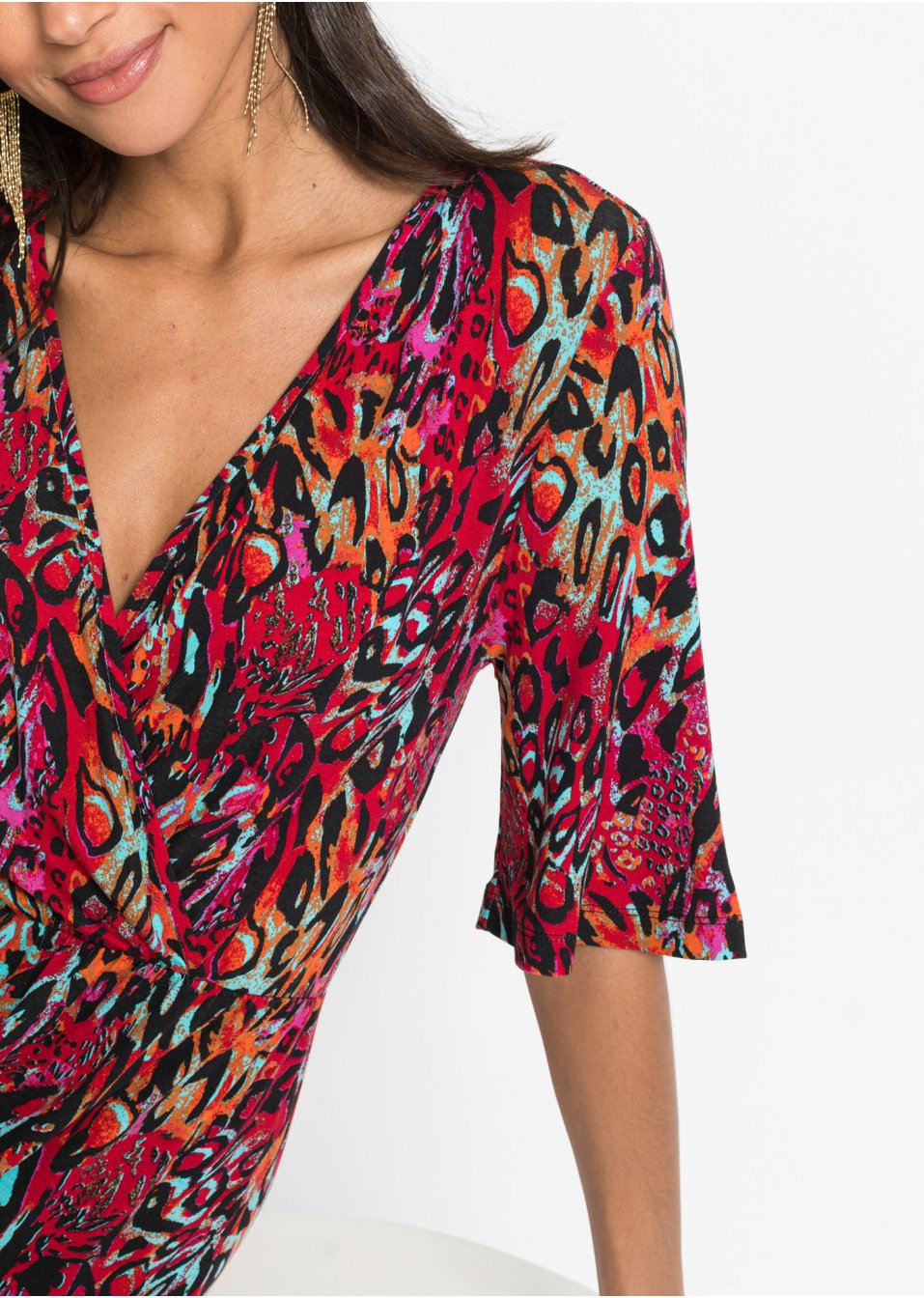 Robe avec décolleté plongeant