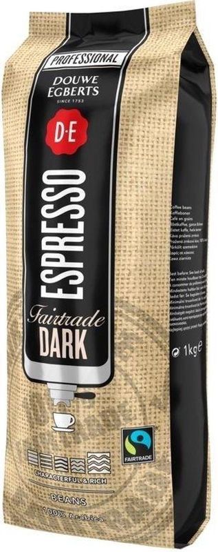 Douwe Egberts - Espresso Fairtrade - Koffiebonen - 1kg - Dark Roast