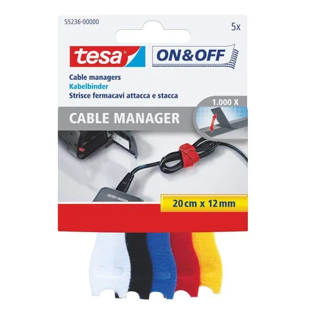 tesa On & Off Cable Manage bunt 5 Stück 20cmx12mm