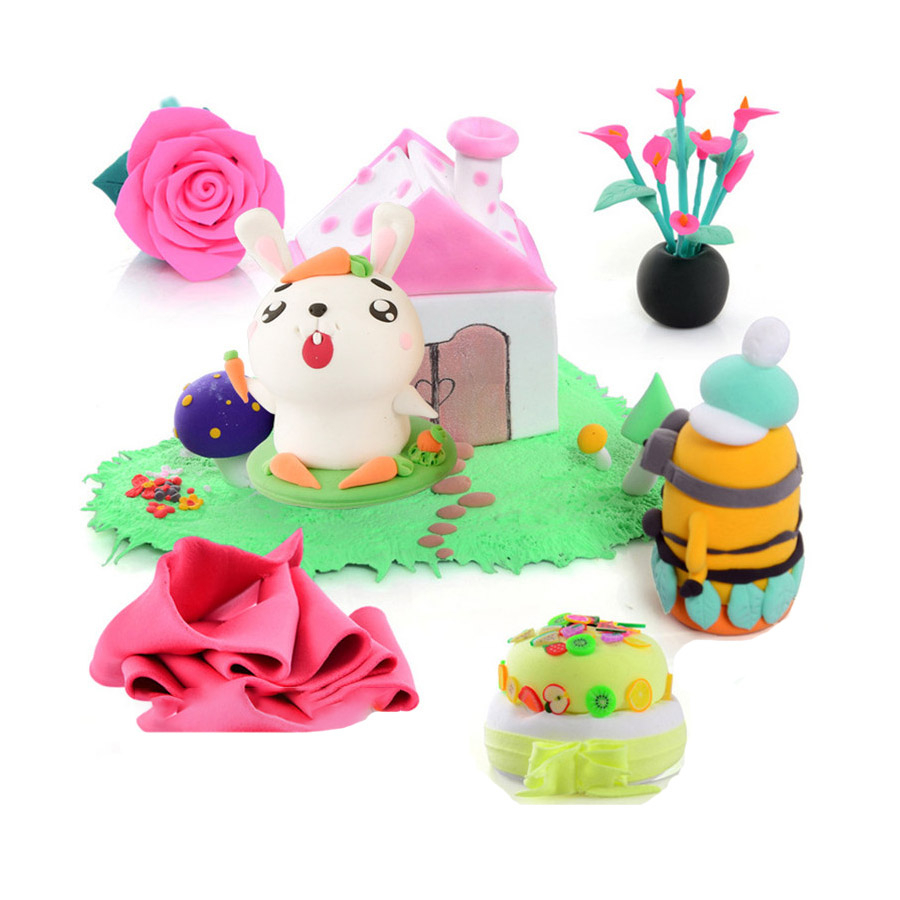(39-tlg. Set) Plastilin Knet Bastel Kit Kinder Modellier Knete   Werkzeug - Bunt
