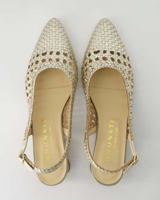 Brunate 32376 Slingpumps in Gold
