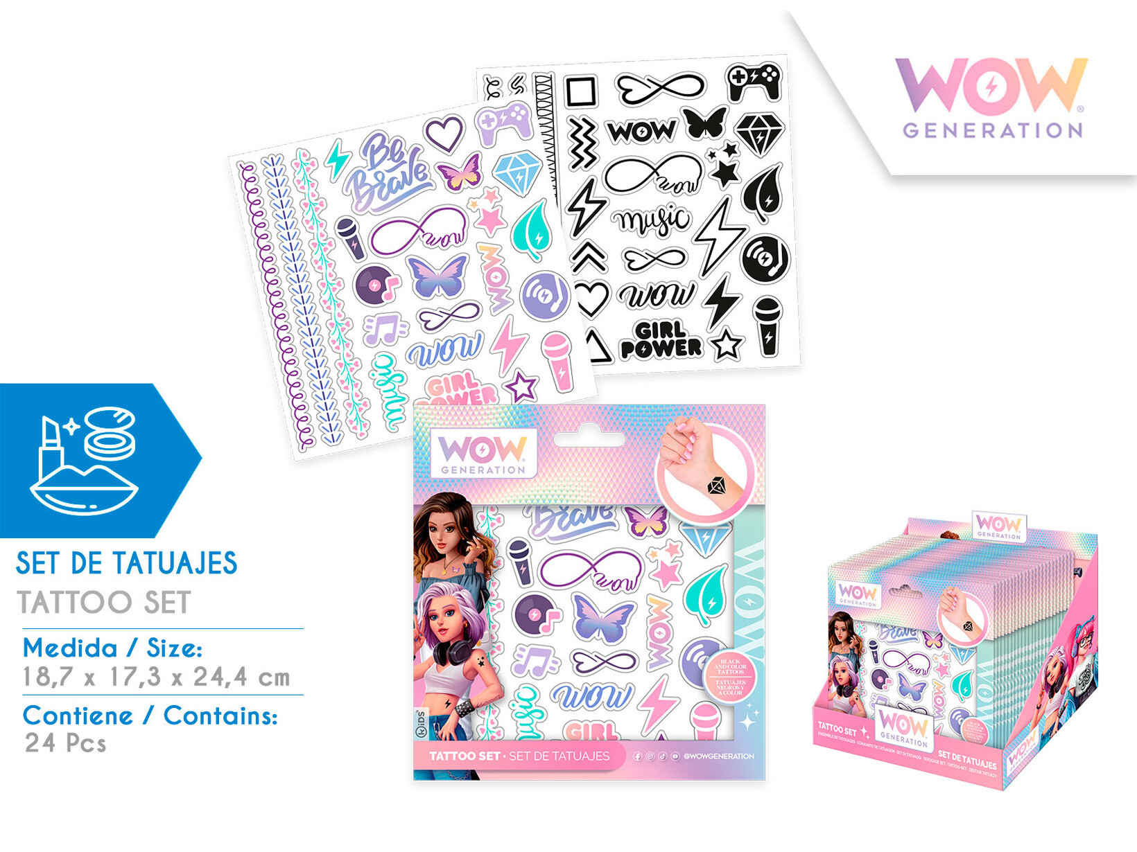 TATTOOS WOW SET  50
