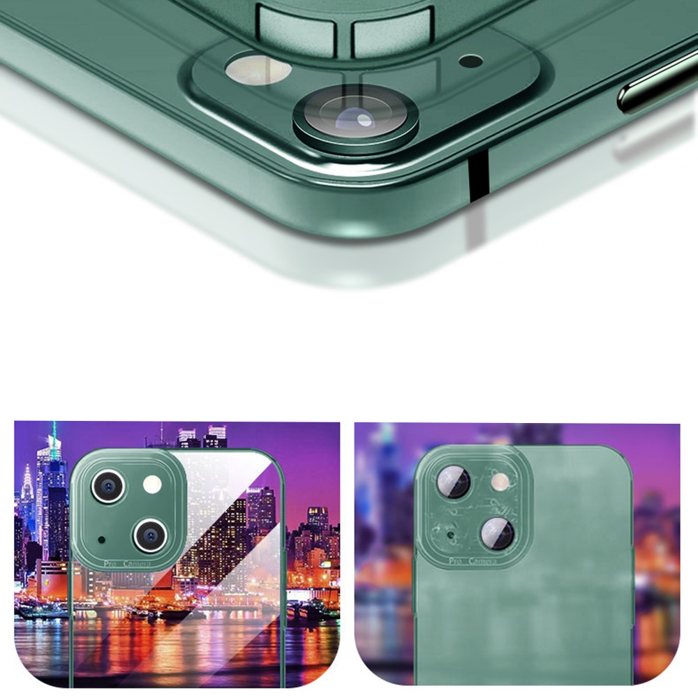 iPhone 13 Pro Gummi Hülle Air Cushion Fallschutz mit Kameraglasschutz - Schwarz / Transparent