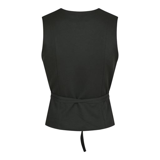 Neo Noir Samara Twill Wrap Vest, Black, 40