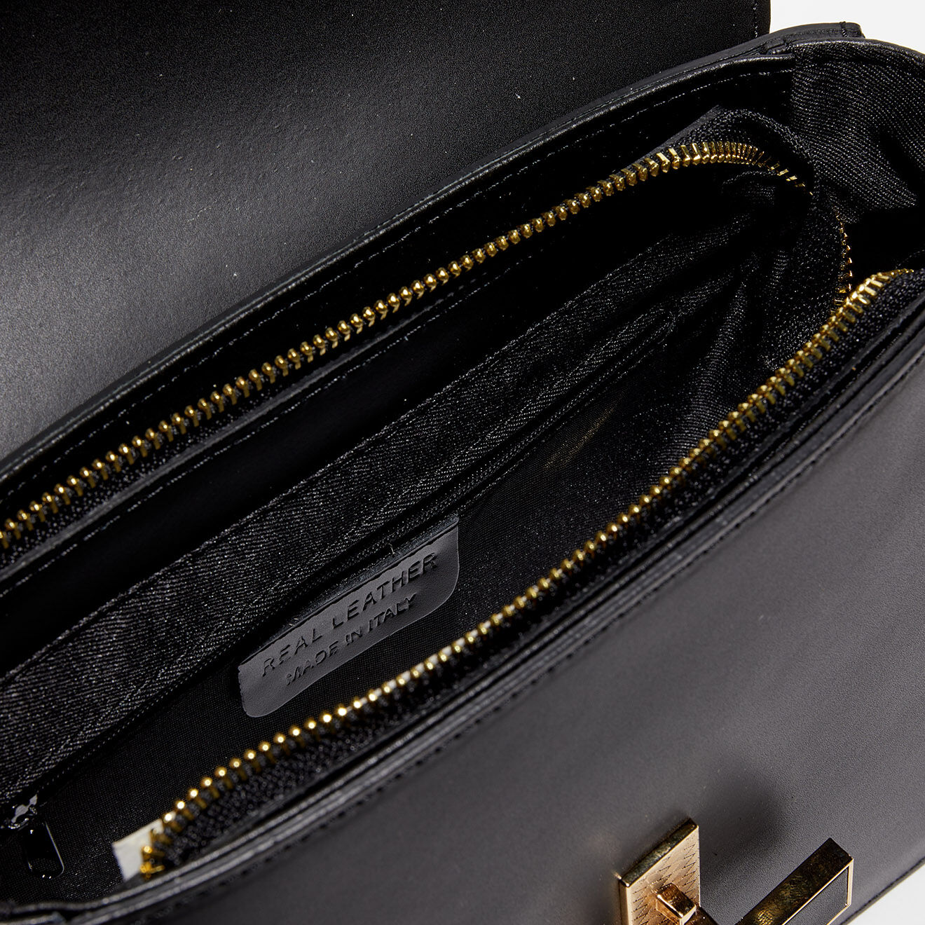 Christian Laurier Sac bandoulière en Cuir Roma noir - 15x24x8 cm