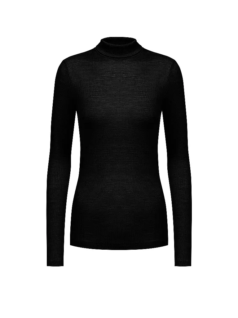 MEY Rollkragenshirt LOVE schwarz