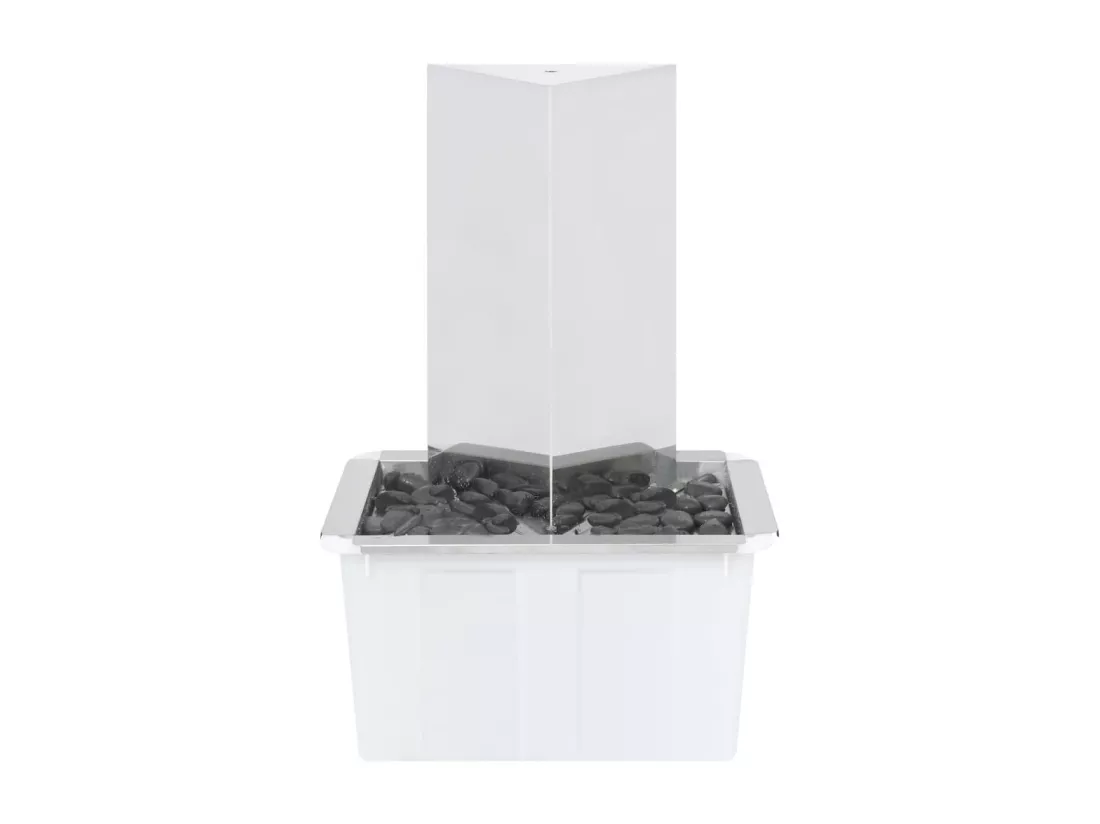 Fontaine de jardin et pompe Acier inoxydable 76cm Triangulaire