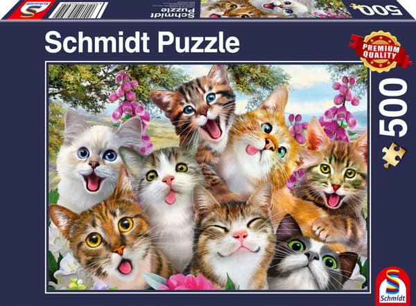 Cat Selfie Puslespill 500 brikker Schmidt
