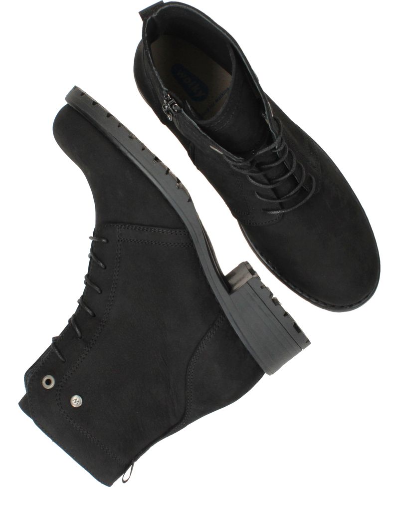 Wolky Quinta F2F Longbeach Veterboots Zwart Dames