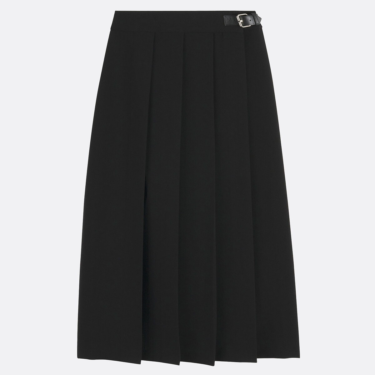 COLEÇÕES LA REDOUTE<br>Saia plissada com detalhe de bandeira, comprimento midi