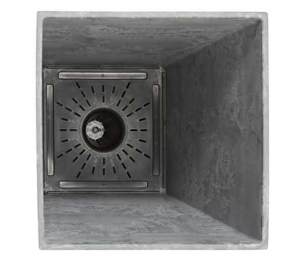 Artstone Kunststoff-Vase Ella, eckig, schwarz