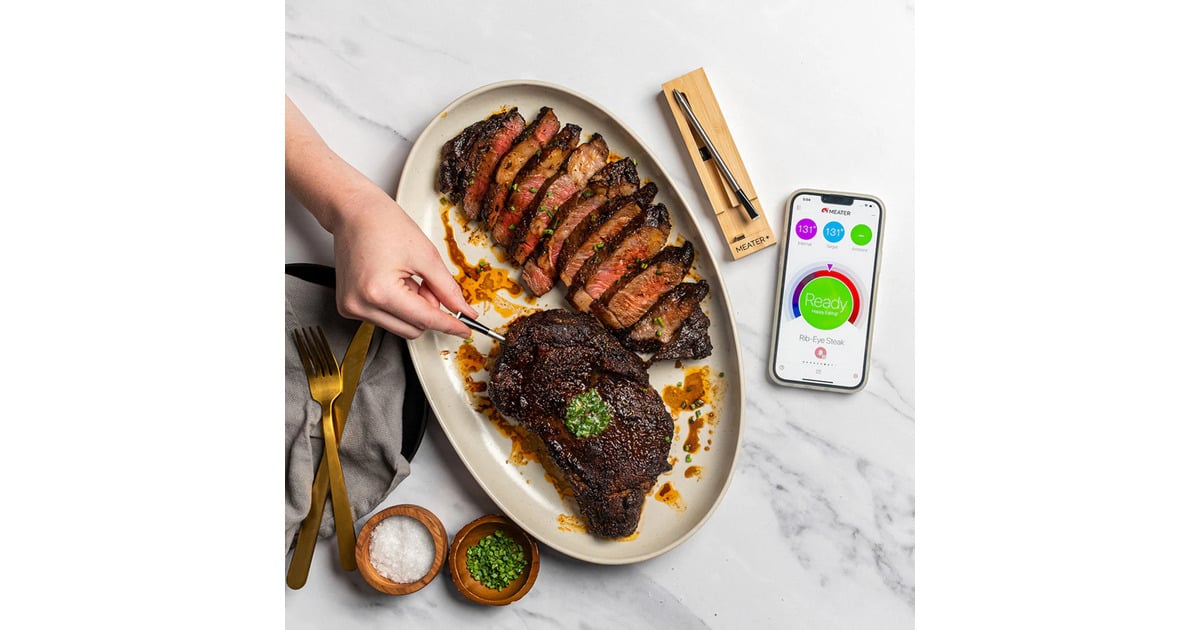 MeaterPlus thermometer  (Roestvrij staal/houtkleur, Bluetooth 4.0)