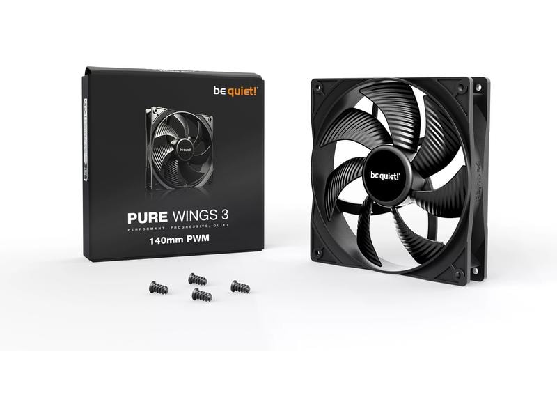 be quiet! PC-Lüfter Pure Wings 3 PWM high-speed 140 mm 140 mm PWM-Lüfter mit aussergewöhnlich hoher Leistung