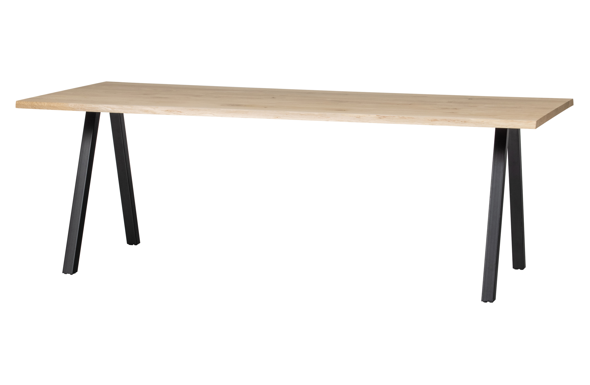 WOOOD boomstamtafel Tablo eiken 199x90 [fsc] Tablo Tafel Boomstam Eiken 199x90 [fsc] - 2-standen poot vierkant