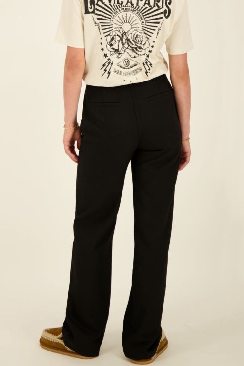 Zwarte wide leg pantalon
