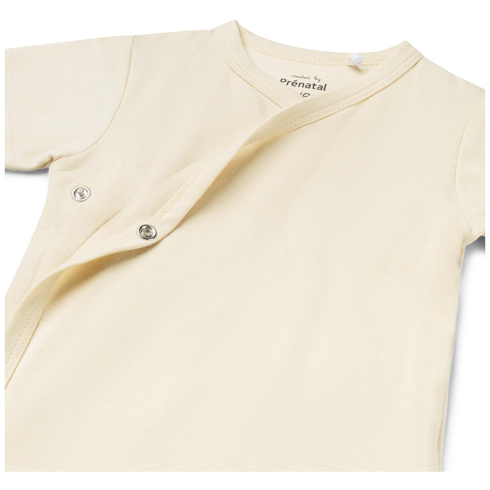 Prénatal basis romper korte mouwen effen beige