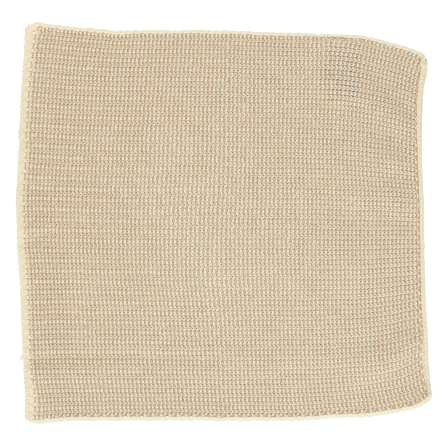 Vaatdoekjes, gebreid katoen, zand, 2 stuks, 25 x 25 cm