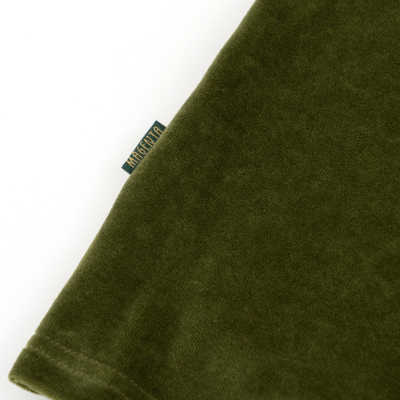 T-SHIRT EN VELOURS PIANO - VERT