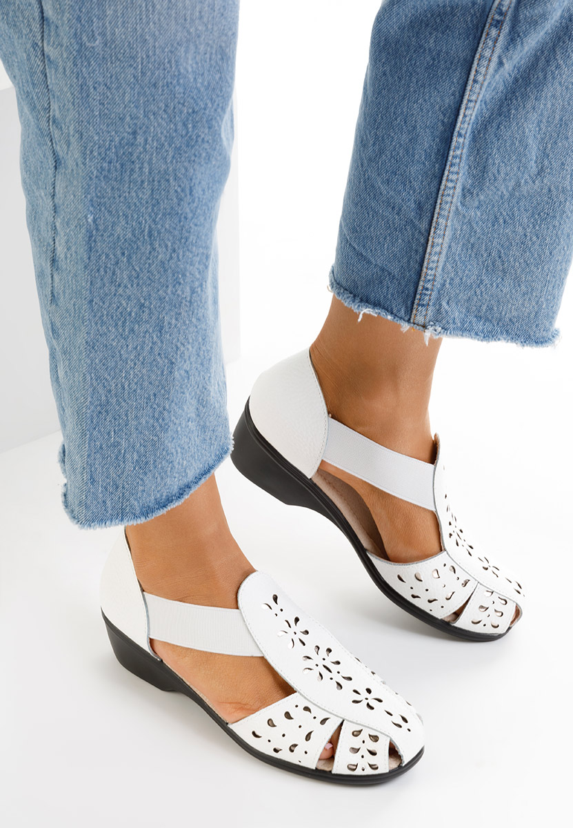 Sandales en cuir femme blanches Melona