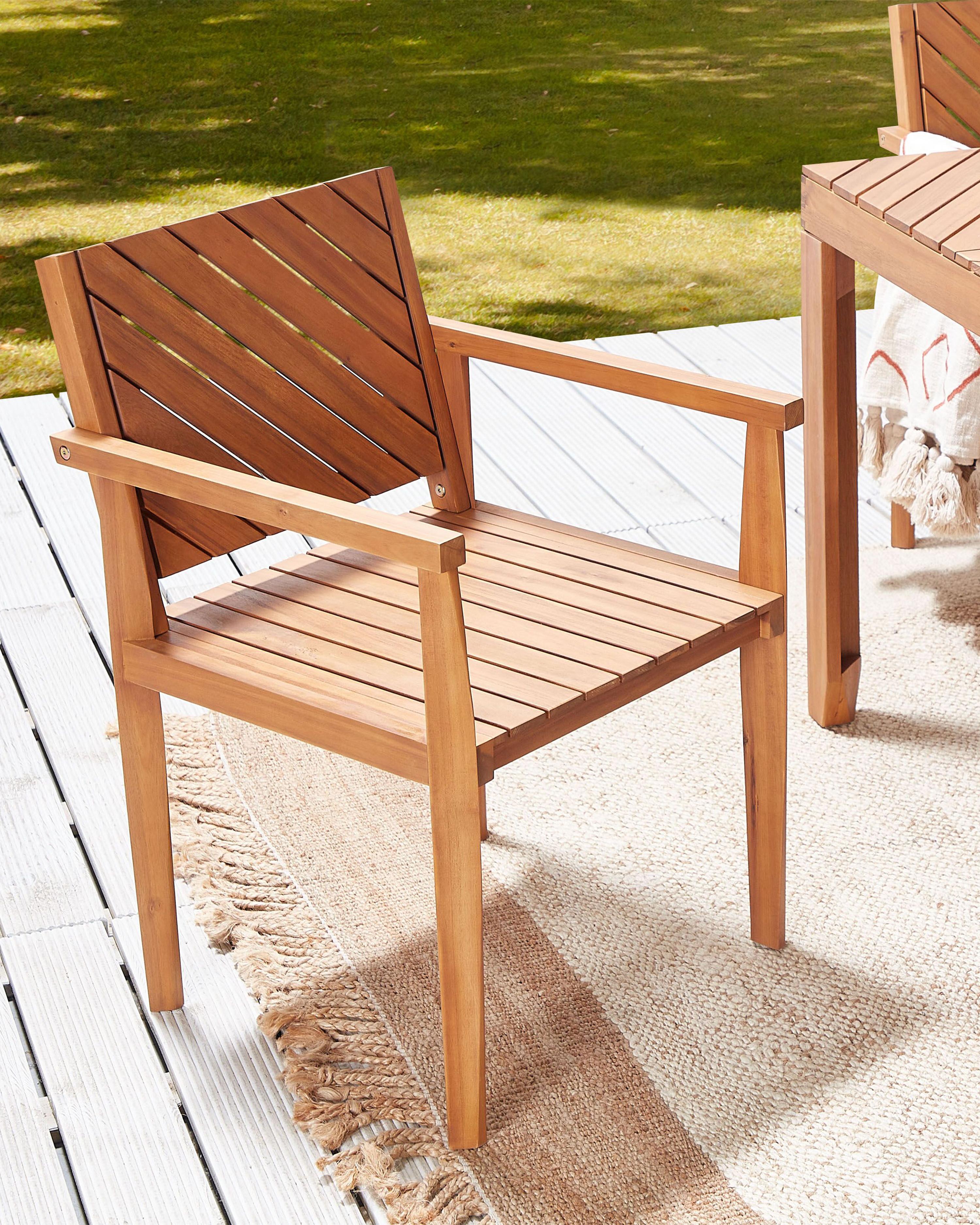 Set van 6 tuinstoelen BARATTI Acaciahout Bruin