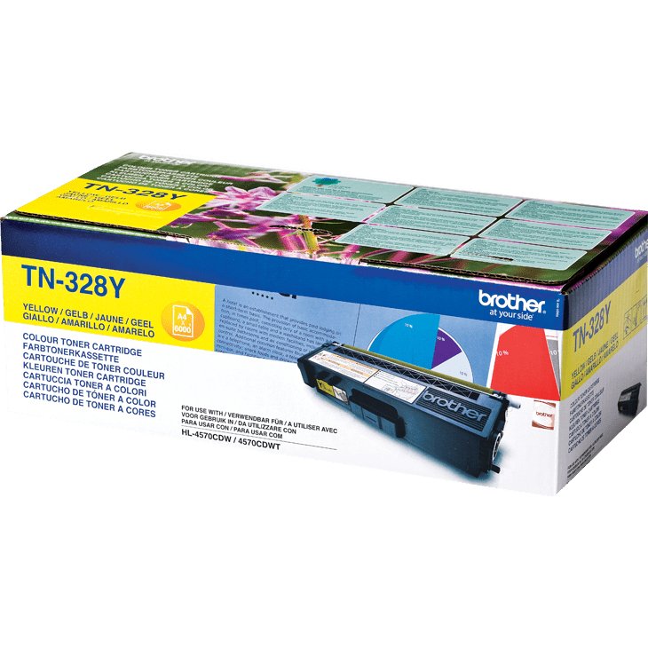 Brother TN-328Y - Cartouche de toner originale – Jaune