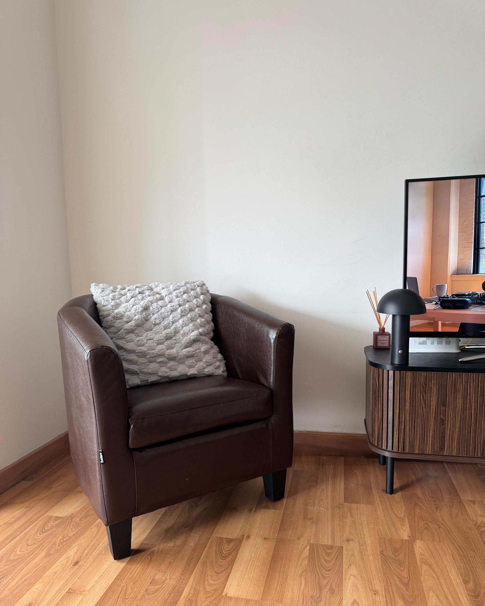 Fauteuil BORWICK Kunstleer Donkerbruin