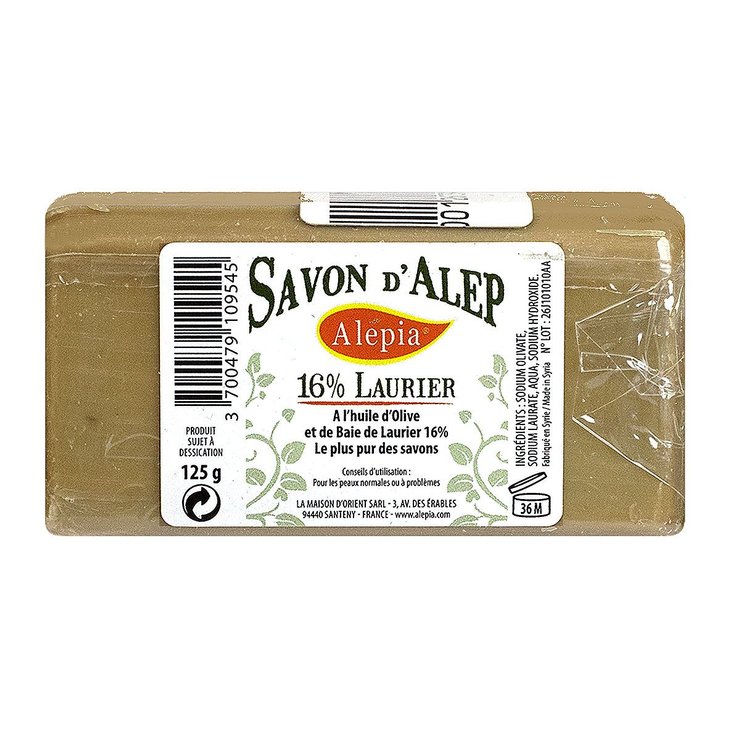 Savon d'Alep 16% Laurier 125g