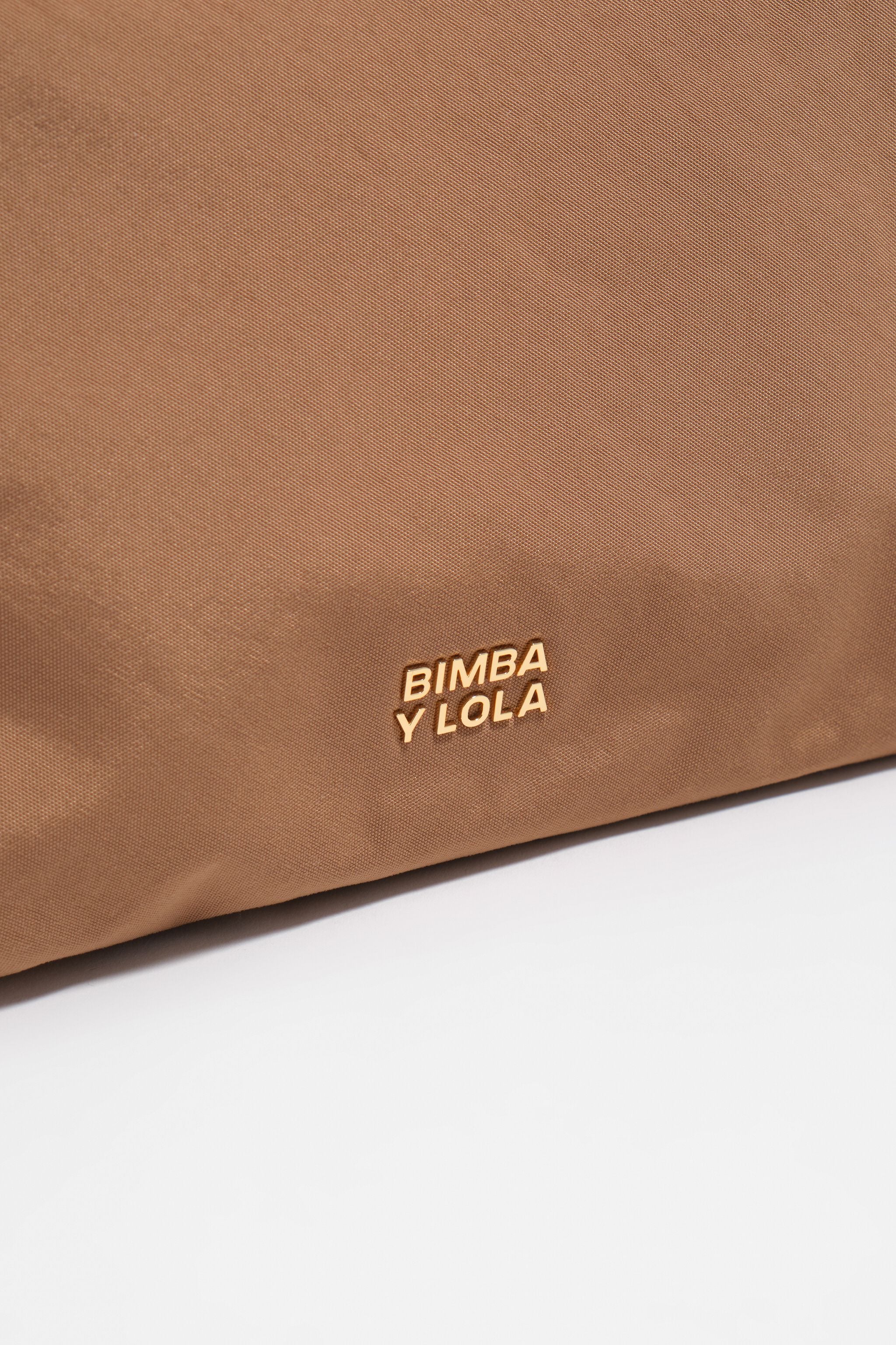 Sacola de compras média em gabardine cor nogueira