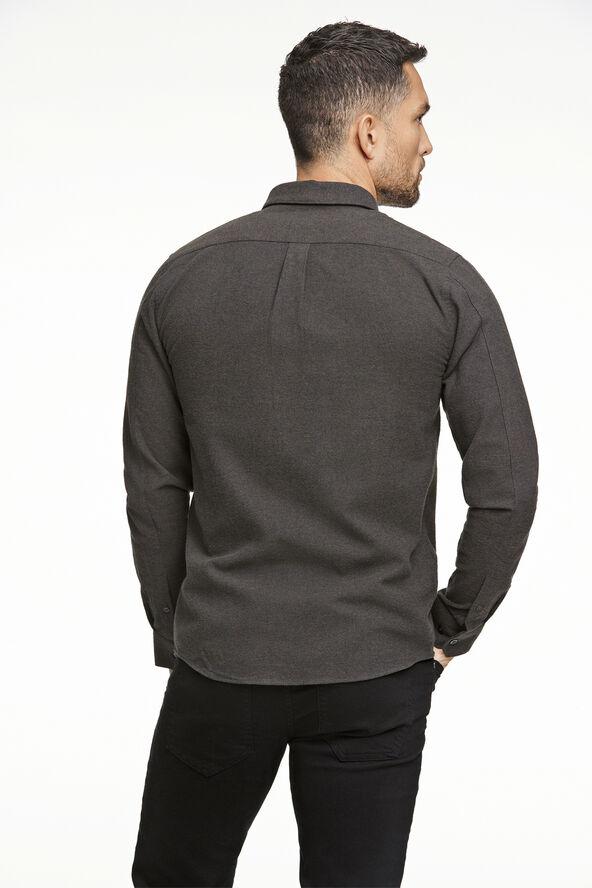 Lindbergh Brushed twill shirt L/S Black olive