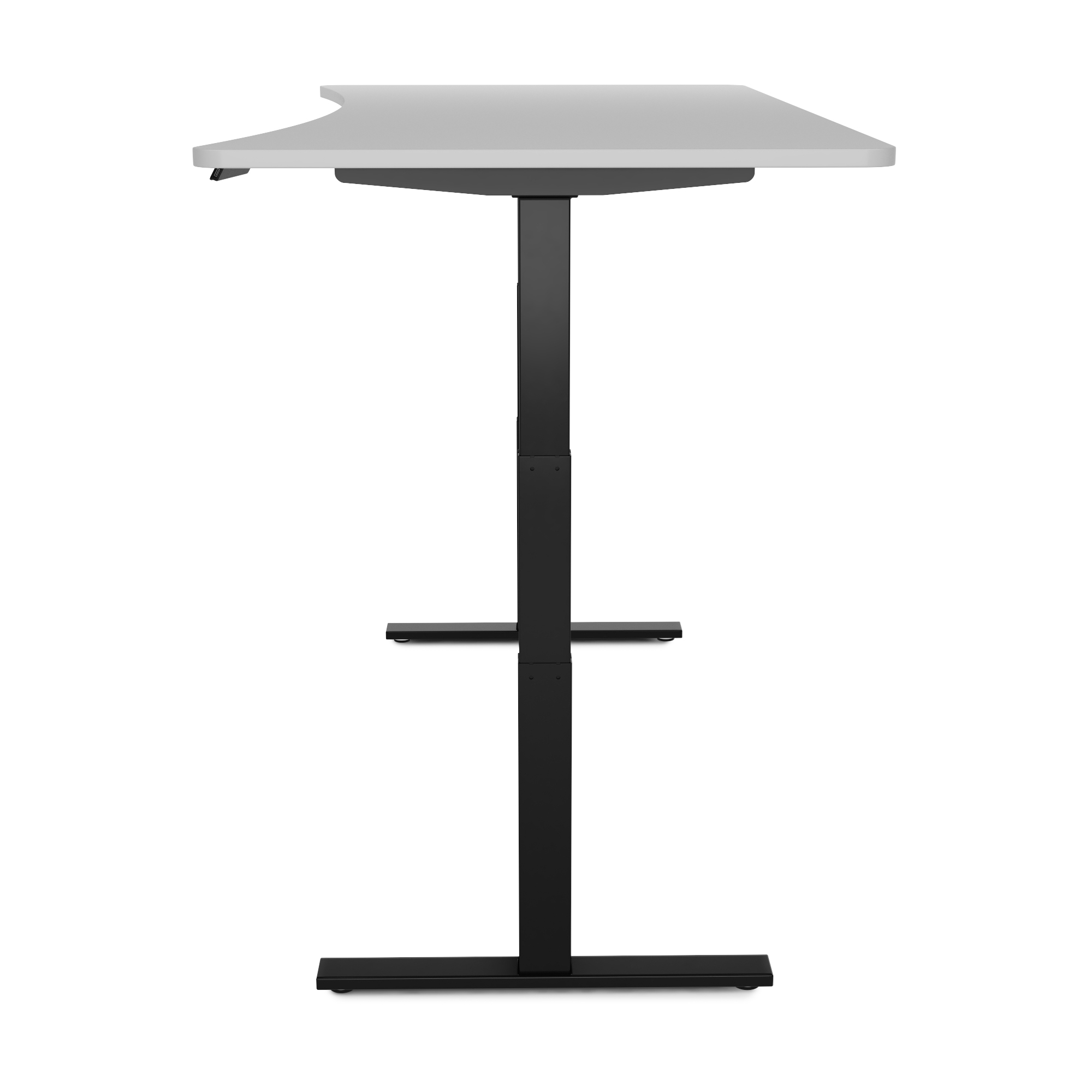 Stehpult elektrisch PREMIUM grau/schwarz 200 x 92 cm