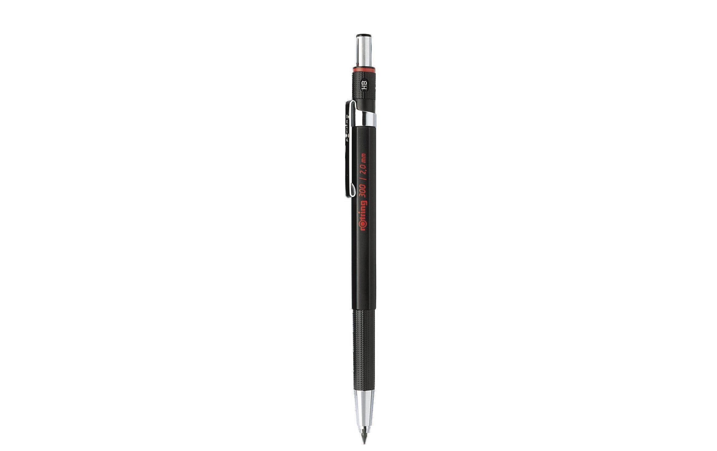 Minenbleistift 300 2 mm, SchwarzDruckbleistift mit gummiertem Softtouch-Griff