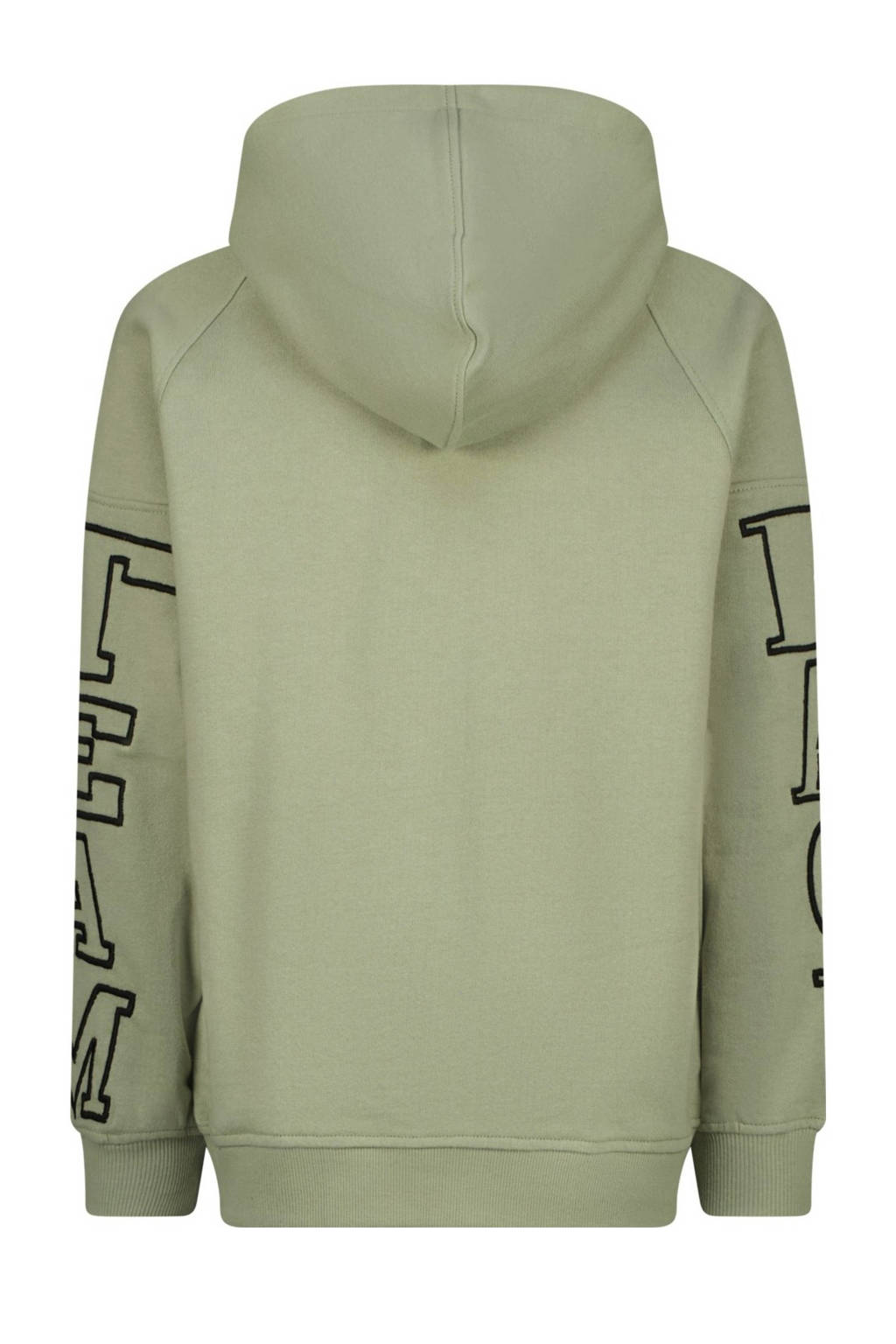 Vingino hoodie Neave met tekst zachtgroen