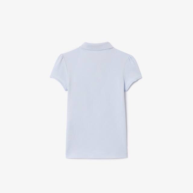 Polo Fille Lacoste en mini piqué avec col festonné Polos - Bleu - Lacoste - Fille