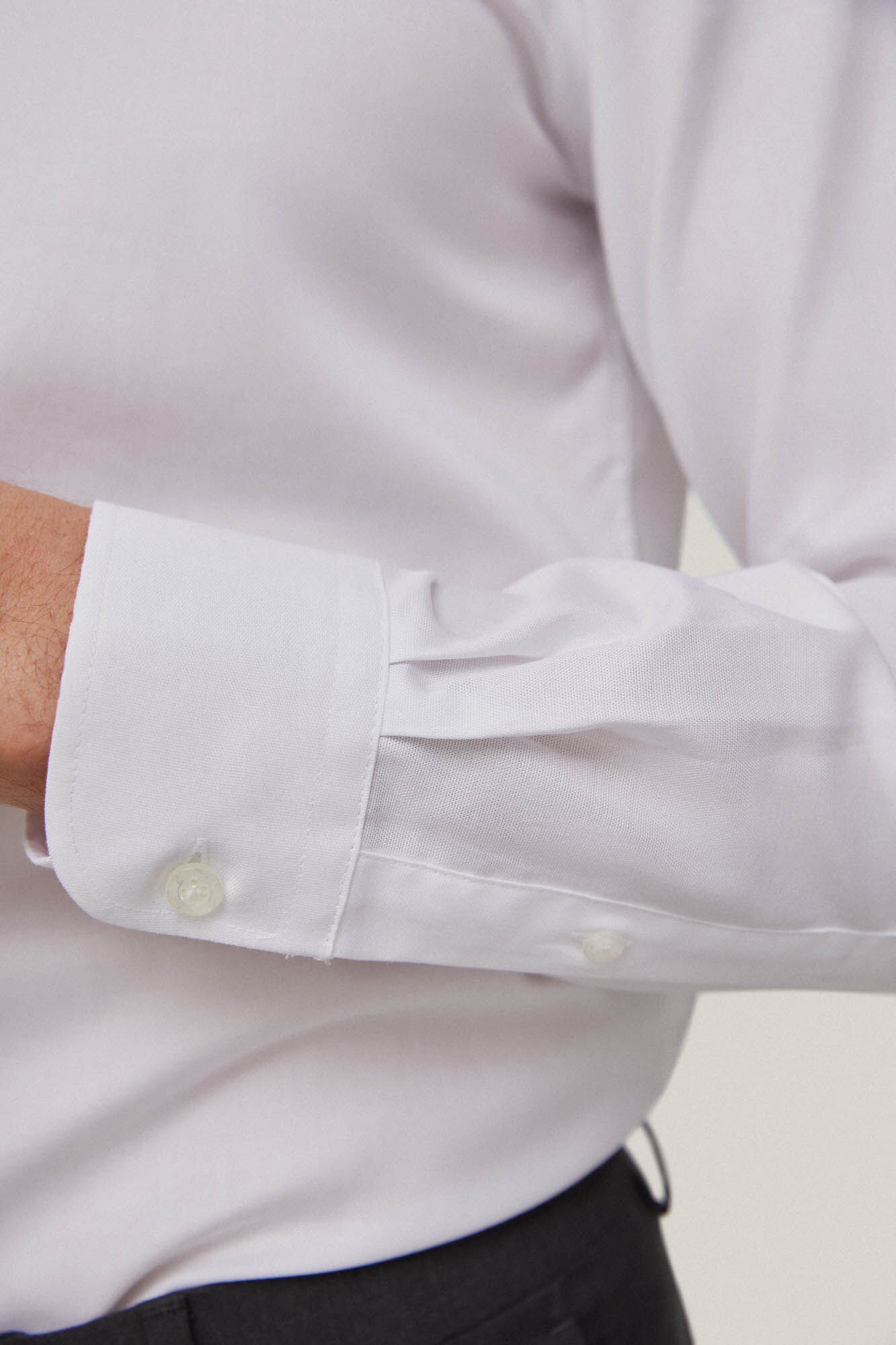 Camisa Lisa slim fit, fácil de usar + anticolor - Branca